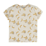 Tee Shirt Imprime All Over - Banane Creme van Emile et Ida | Kids Conceptstore Le Fanfare