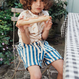 Tee Shirt Imprime All Over - Banane Creme van Emile et Ida | Kids Conceptstore Le Fanfare