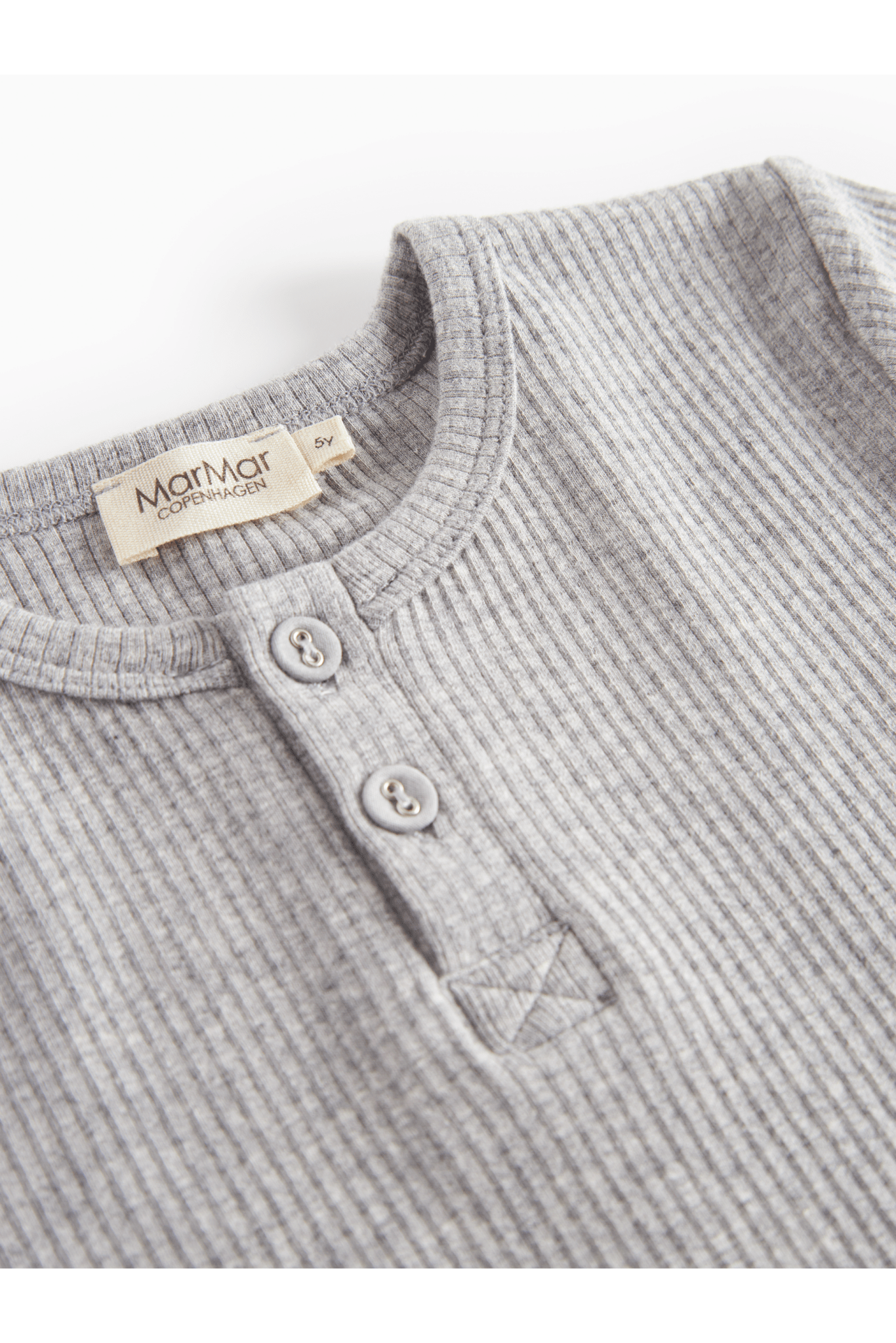 Tee SS - Modal Melange - Light Grey Melange van MarMar Copenhagen | Kids Conceptstore Le Fanfare