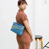 The New Bum Bag Dark Petrol & Grey Medium van SUSAN BIJL | Kids Conceptstore Le Fanfare