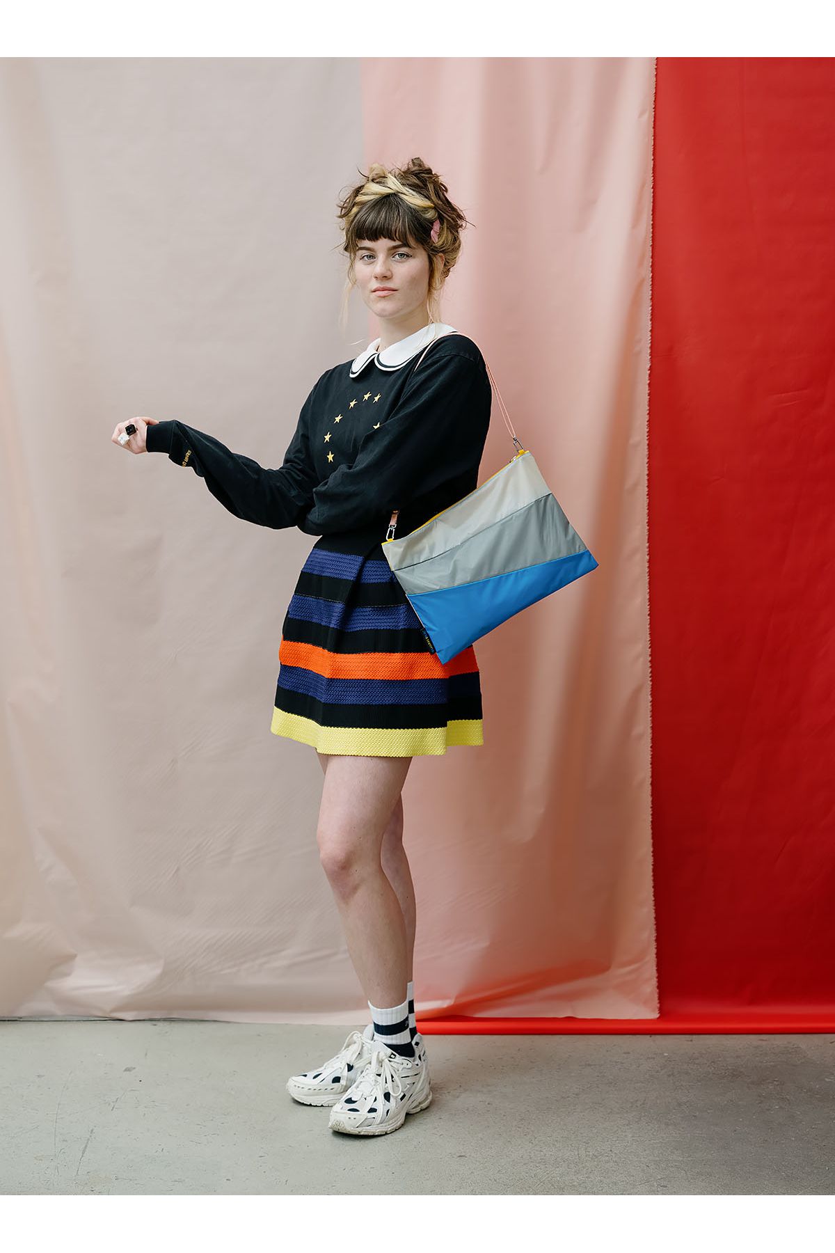 The New Pouch Multi Black Large van SUSAN BIJL | Kids Conceptstore Le Fanfare