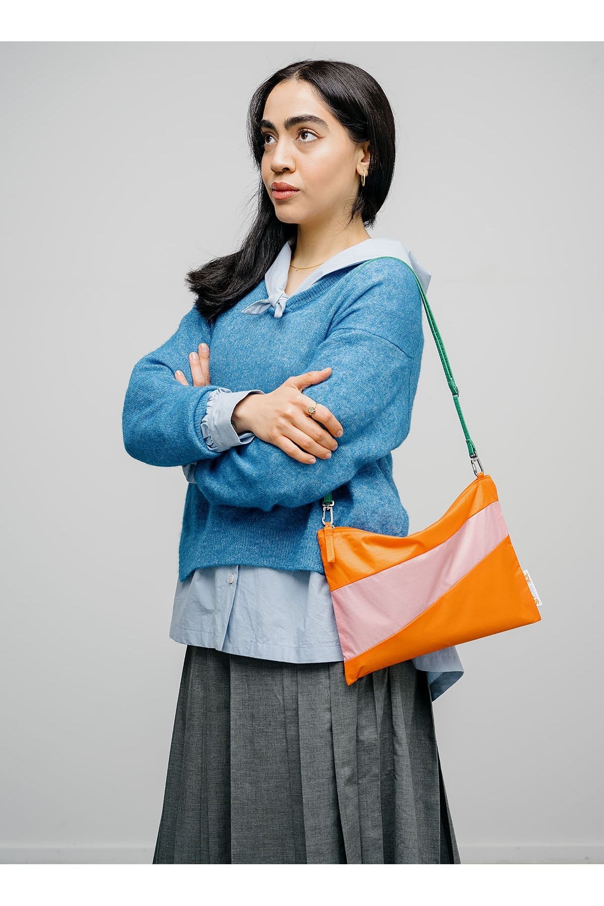 The New Pouch Orange & Pink Panther Medium van SUSAN BIJL | Kids Conceptstore Le Fanfare