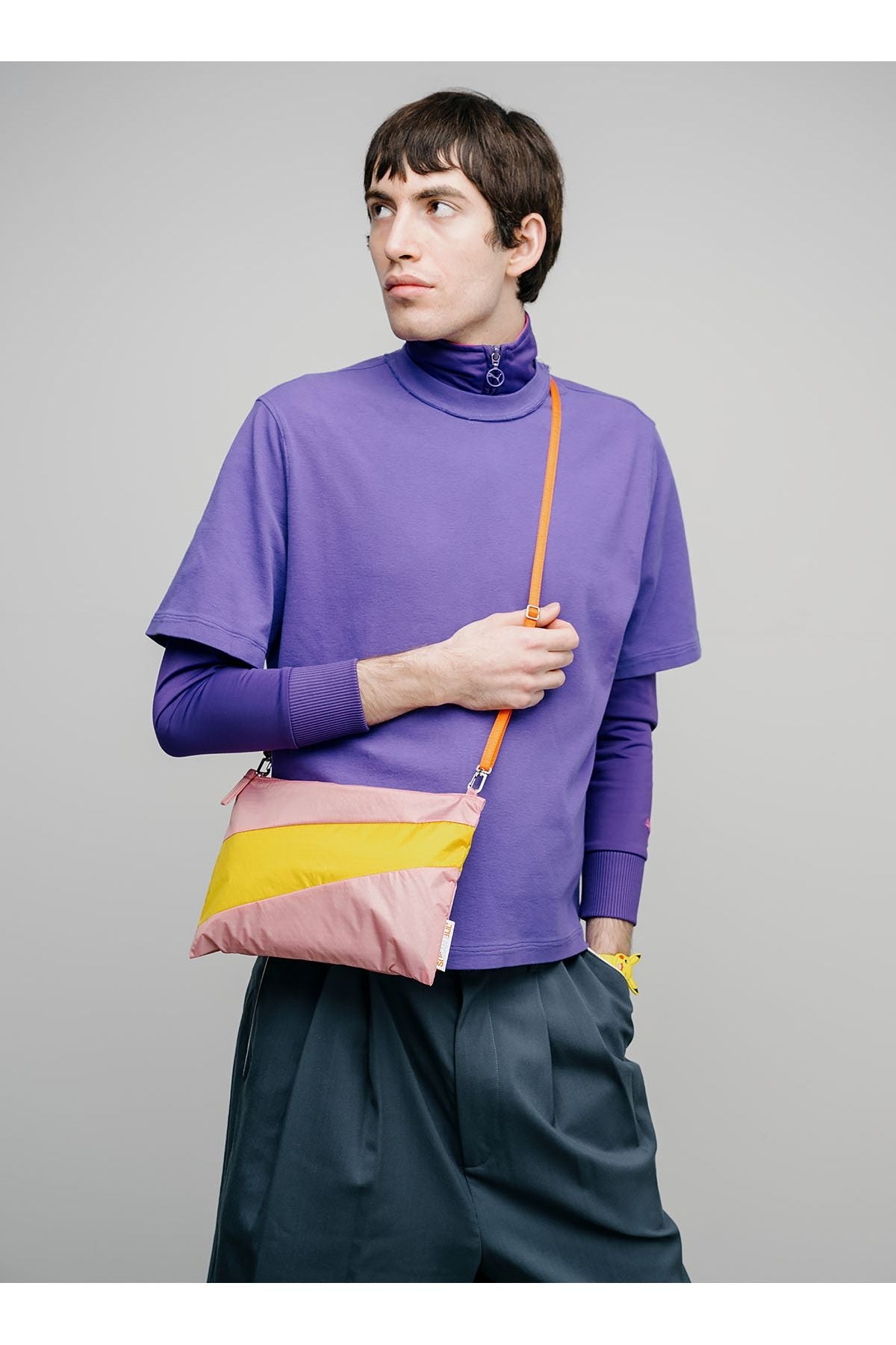 The New Pouch Pink Panther & Sunflower Medium van SUSAN BIJL | Kids Conceptstore Le Fanfare