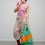 The New Shopping Bag Holly Green & Orange Large van SUSAN BIJL | Kids Conceptstore Le Fanfare