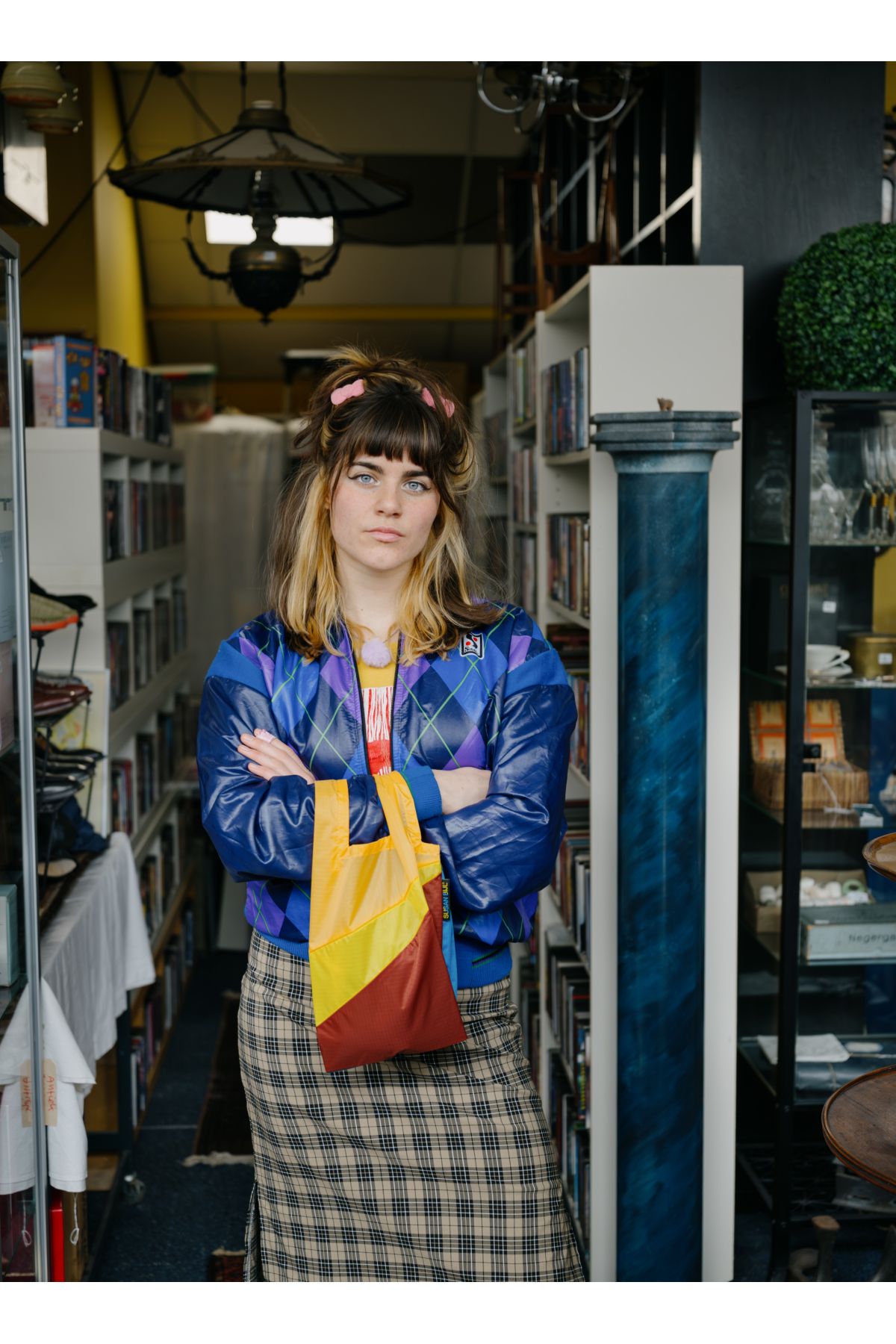 The New Shopping Bag Multi TV Yellow Small van SUSAN BIJL | Kids Conceptstore Le Fanfare