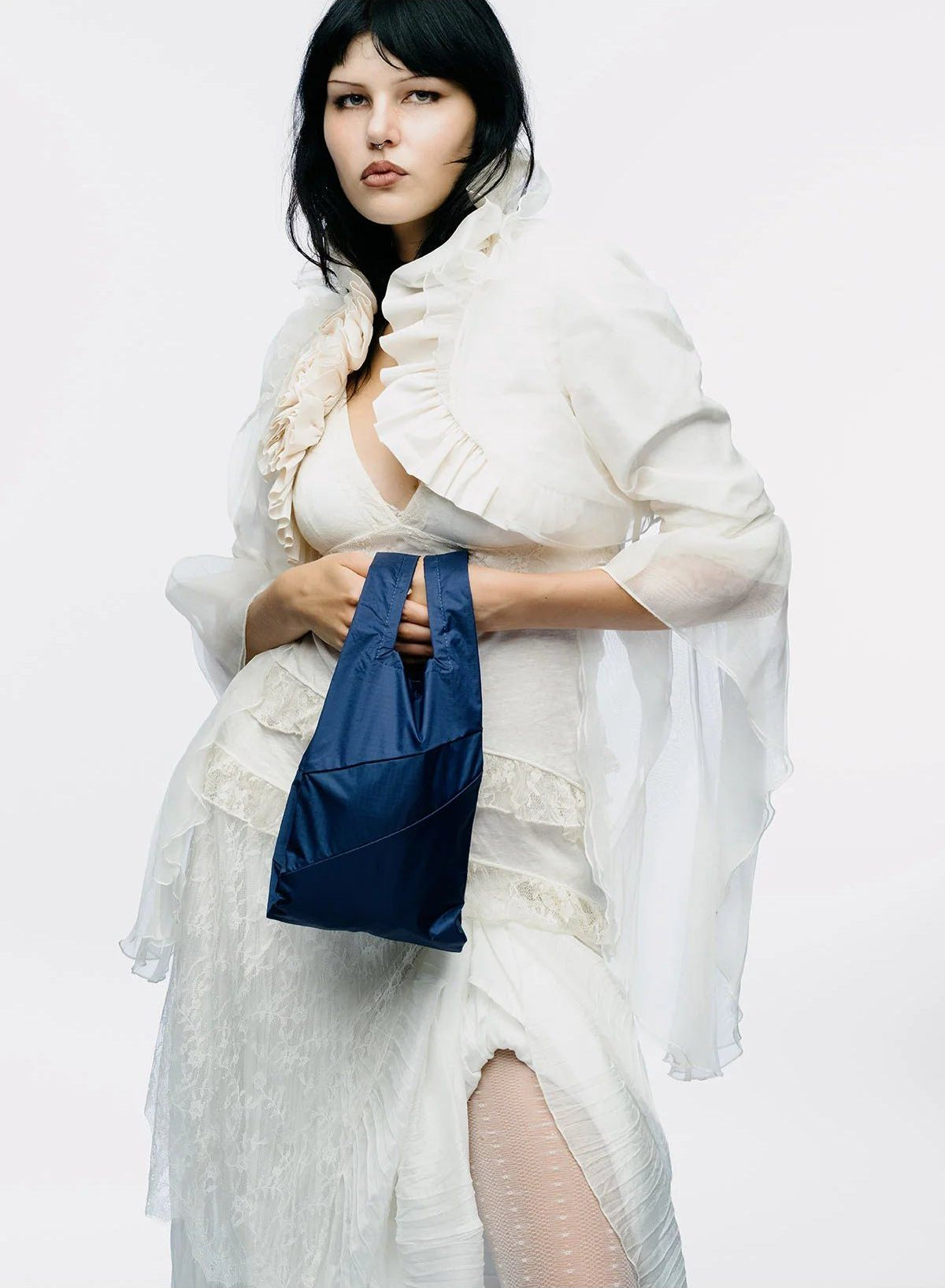 The New Shopping Bag Navy Small van SUSAN BIJL | Kids Conceptstore Le Fanfare