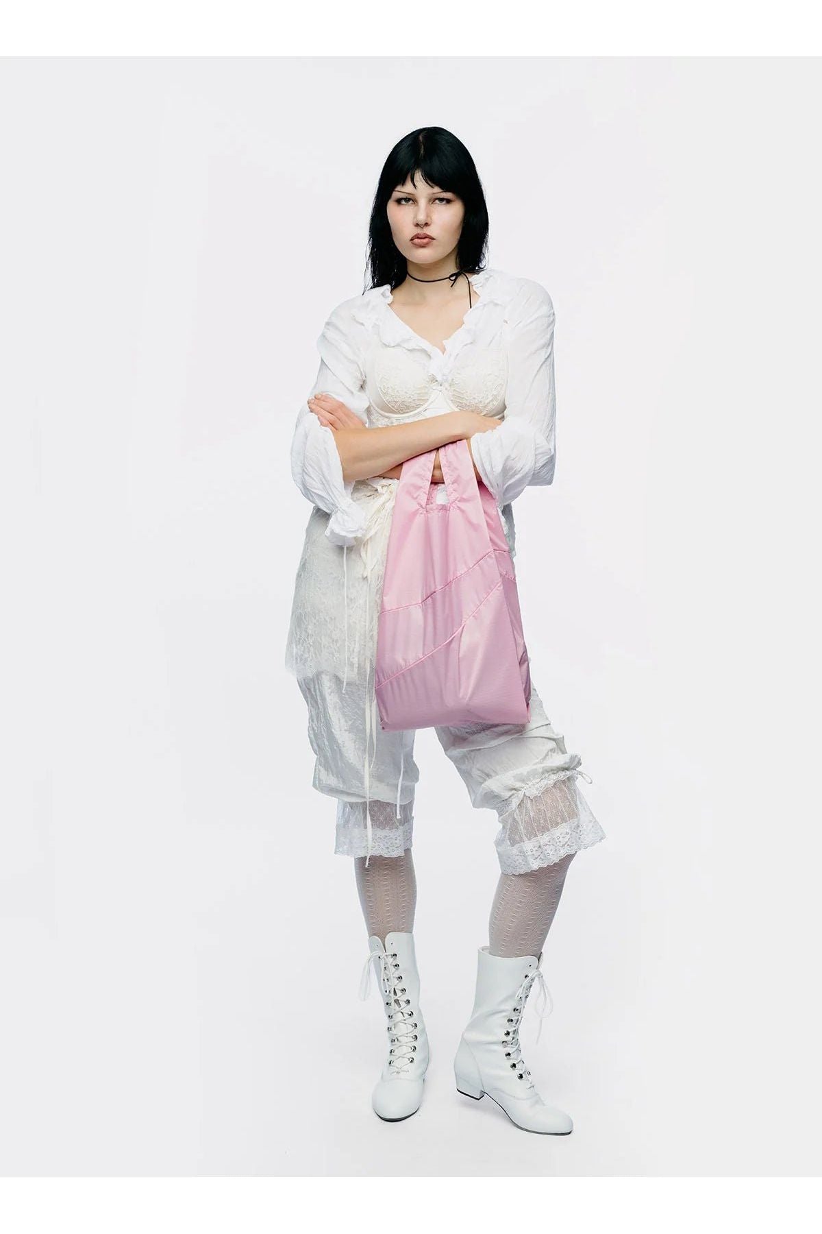 The New Shopping Bag Pale Pink Medium van SUSAN BIJL | Kids Conceptstore Le Fanfare
