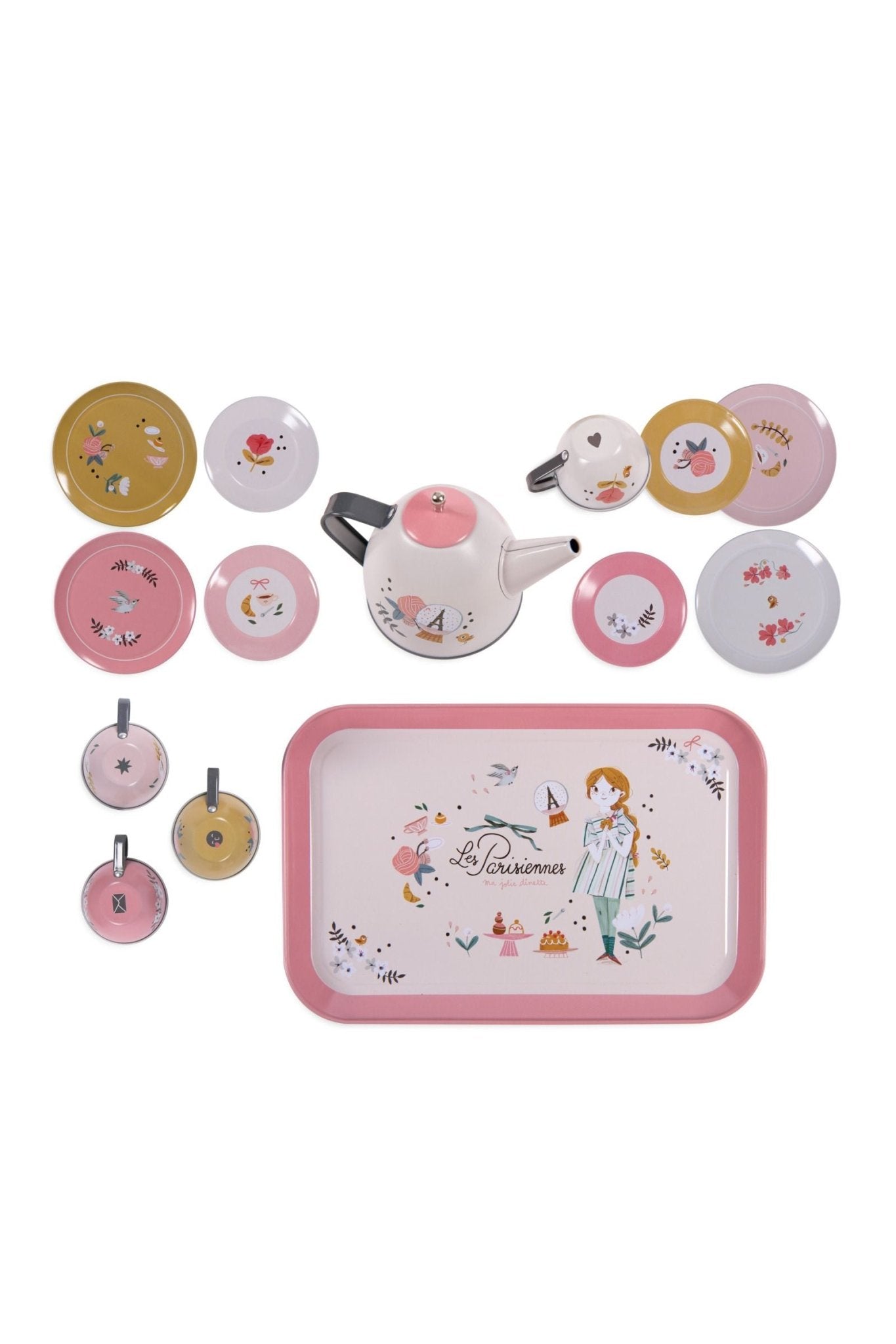 Theekoffertje metaal - Les Parisiennes van Moulin Roty | Kids Conceptstore Le Fanfare