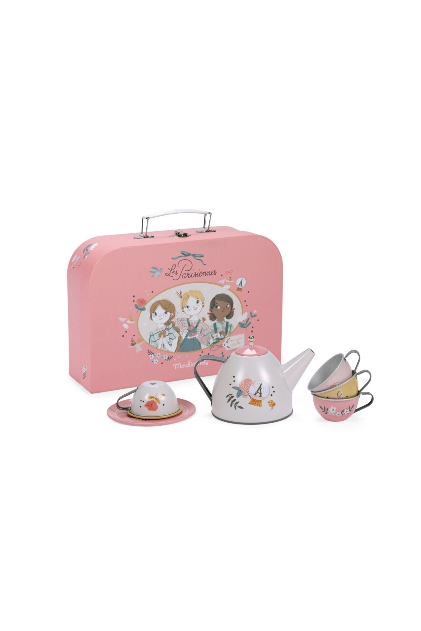 Theekoffertje metaal - Les Parisiennes van Moulin Roty | Kids Conceptstore Le Fanfare