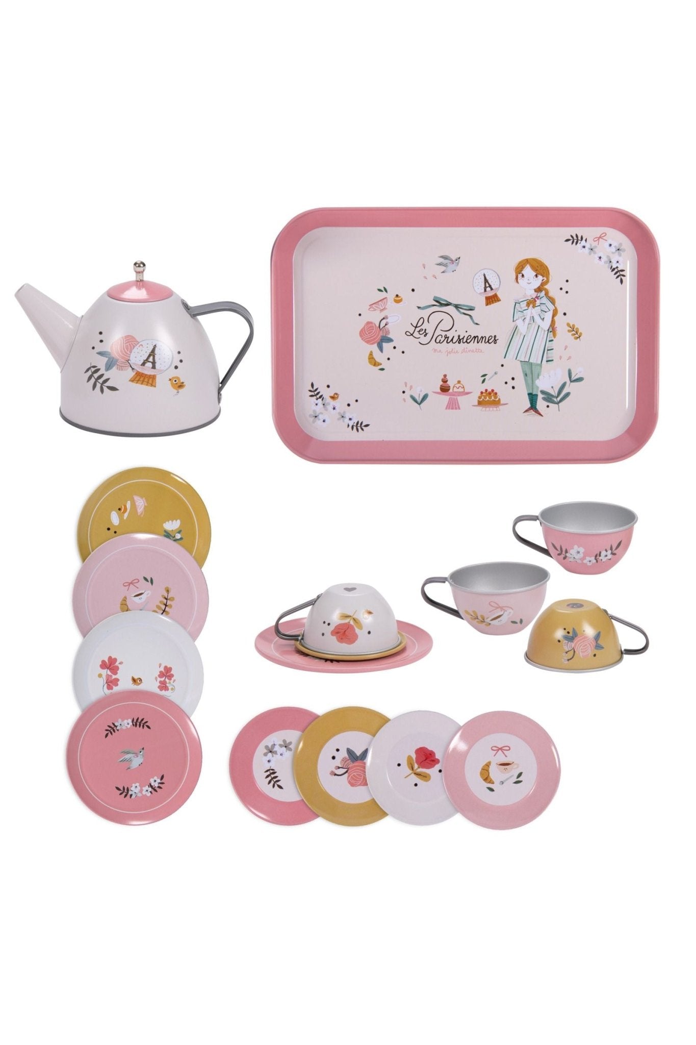 Theekoffertje metaal - Les Parisiennes van Moulin Roty | Kids Conceptstore Le Fanfare
