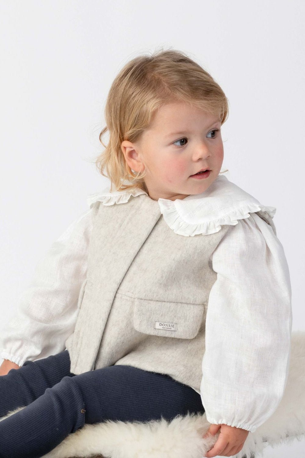 Thewa Blouse - Off White van Donsje Amsterdam | Kids Conceptstore Le Fanfare