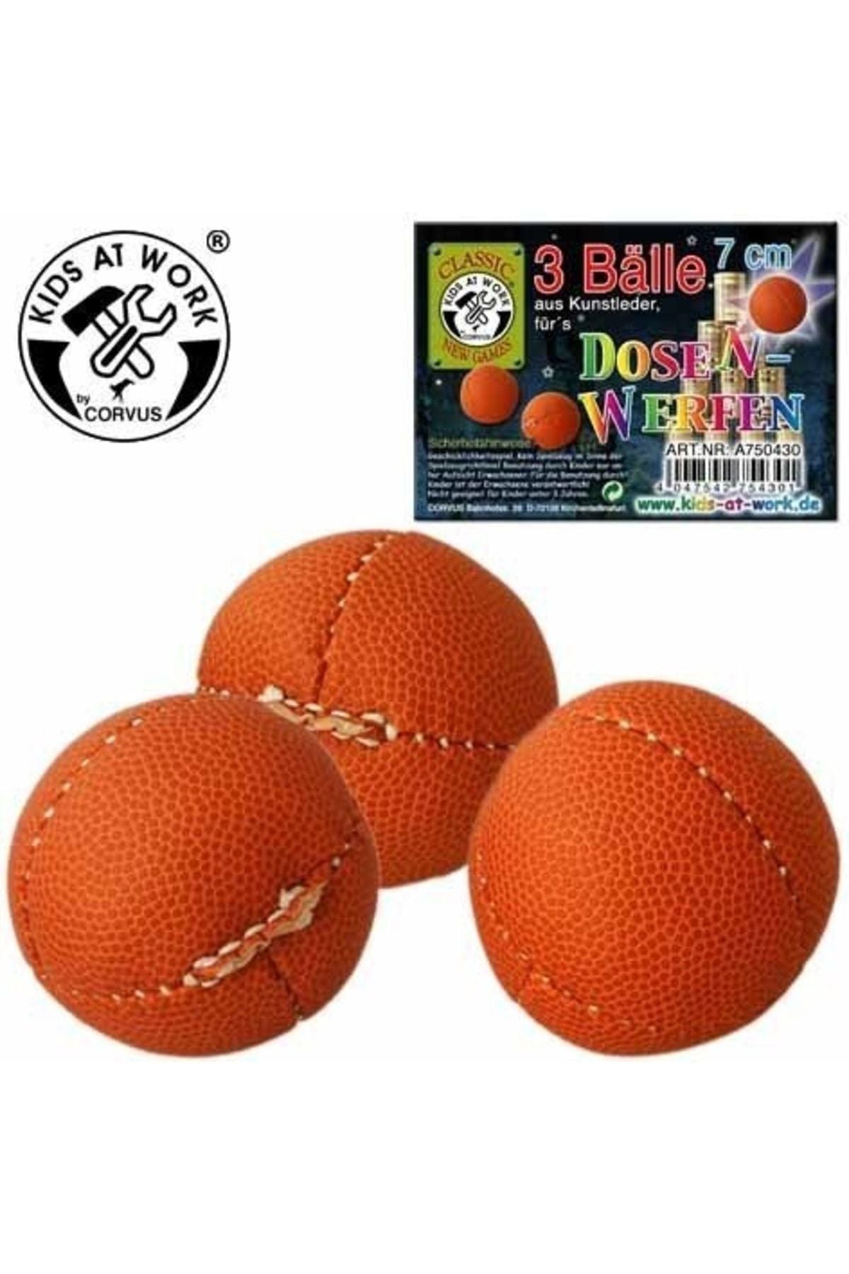 Throwing balls small 3 pcs. 7 cm van Kids At Work | Kids Conceptstore Le Fanfare