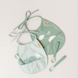 Tiny pocket bib 2-pack | Croco - Green van Done by Deer | Kids Conceptstore Le Fanfare
