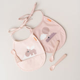 Tiny pocket bib 2-pack | Happy clouds - Powder van Done by Deer | Kids Conceptstore Le Fanfare