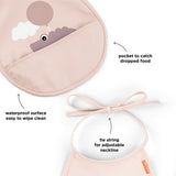 Tiny pocket bib 2-pack | Happy clouds - Powder van Done by Deer | Kids Conceptstore Le Fanfare