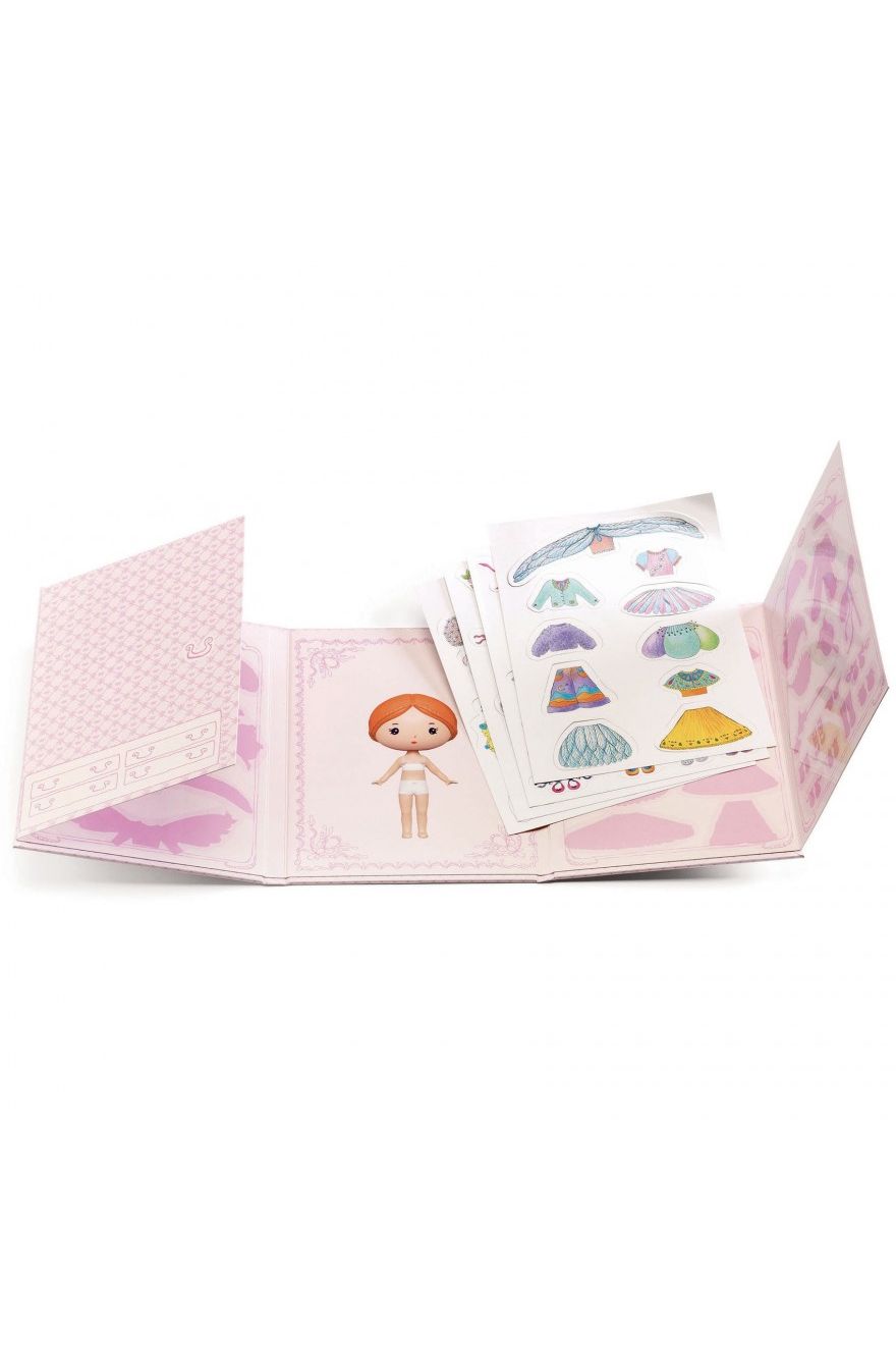 Tinyly - Sticker Aankleedspel - Miss Lilyruby van Djeco | Kids Conceptstore Le Fanfare