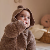 Tirso knitted jacket - brownie van Li&me | Kids Conceptstore Le Fanfare