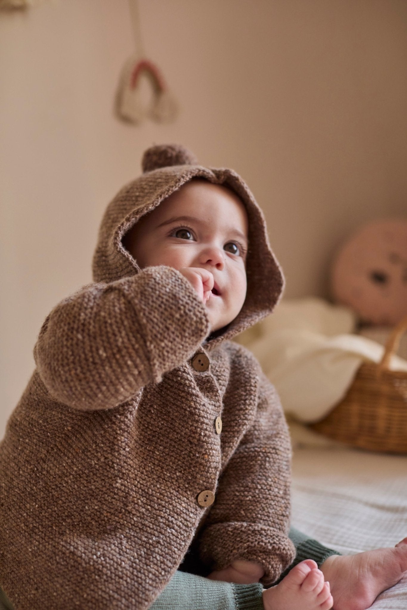 Tirso knitted jacket - brownie van Li&me | Kids Conceptstore Le Fanfare