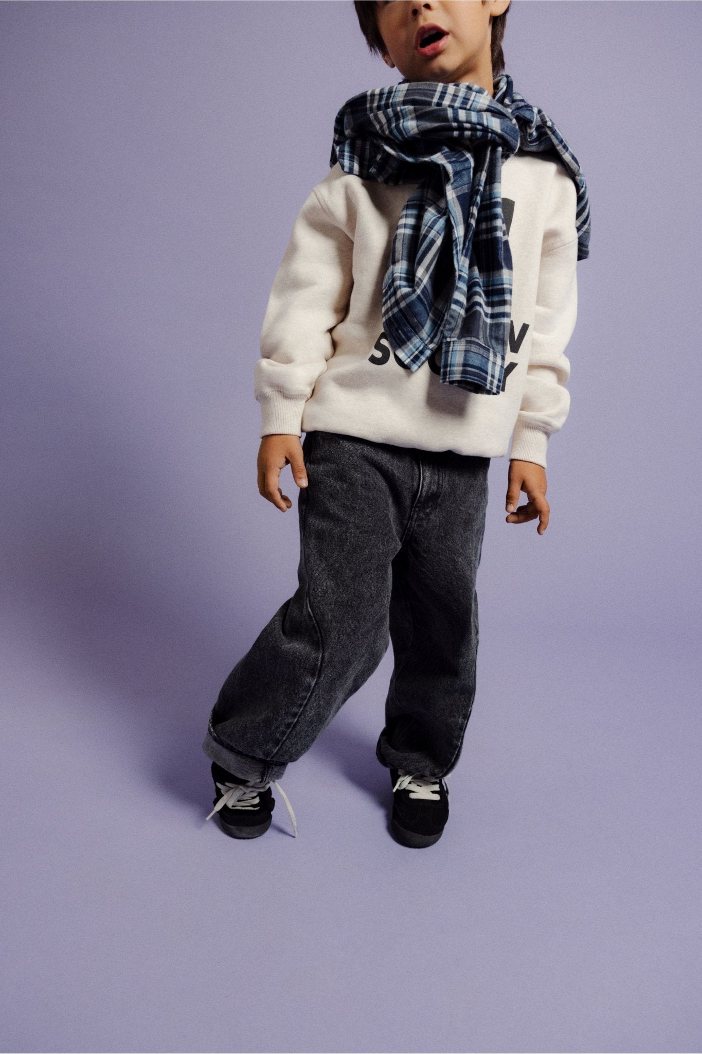 TNS Denim Twist Trouser van The New Society | Kids Conceptstore Le Fanfare