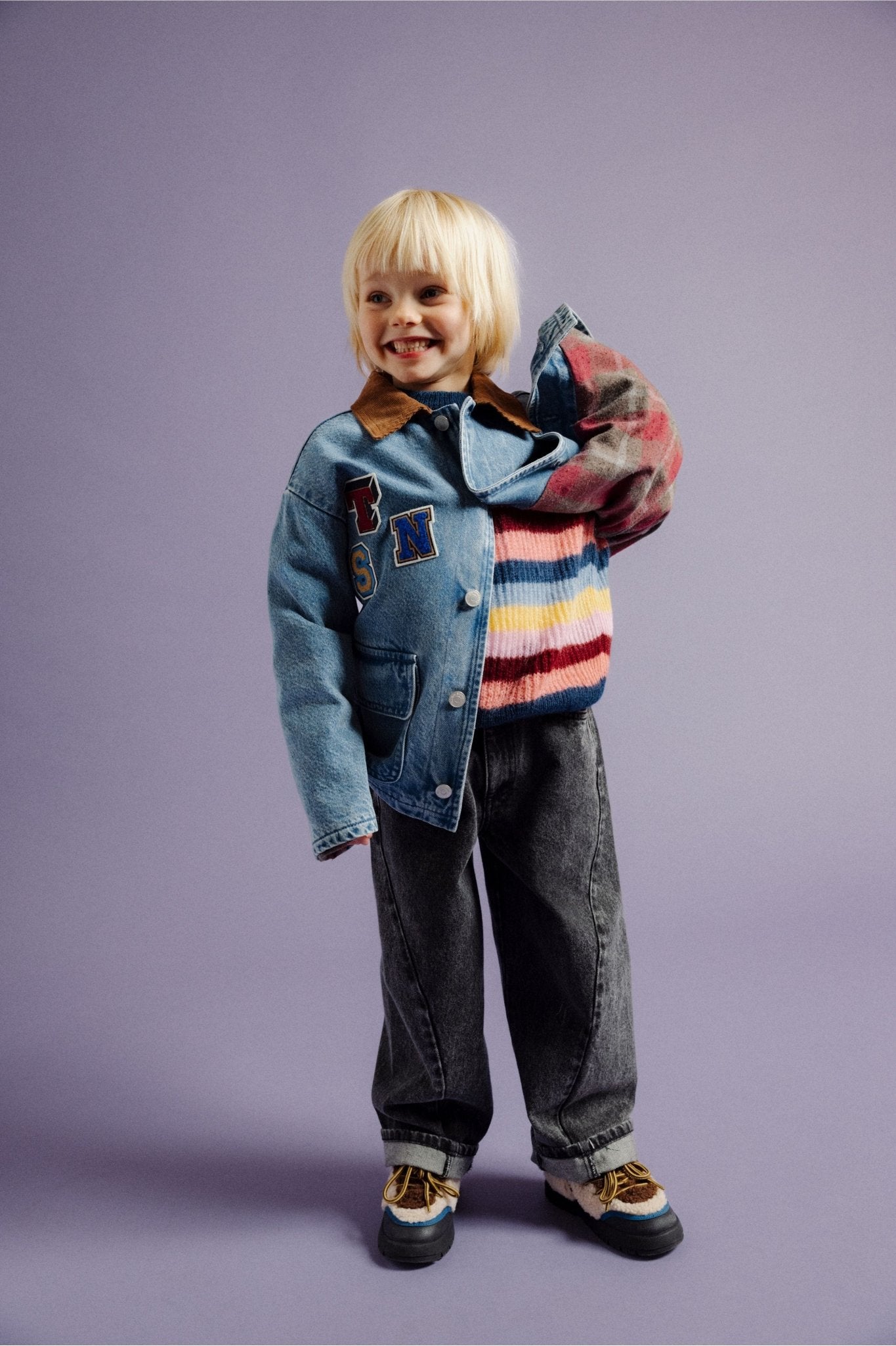 TNS Denim Twist Trouser van The New Society | Kids Conceptstore Le Fanfare
