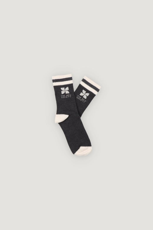 TNS Logo Socks Dark Grey Melange van The New Society | Kids Conceptstore Le Fanfare