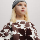 TNS Logo Sweatshirt Cow Print van The New Society | Kids Conceptstore Le Fanfare