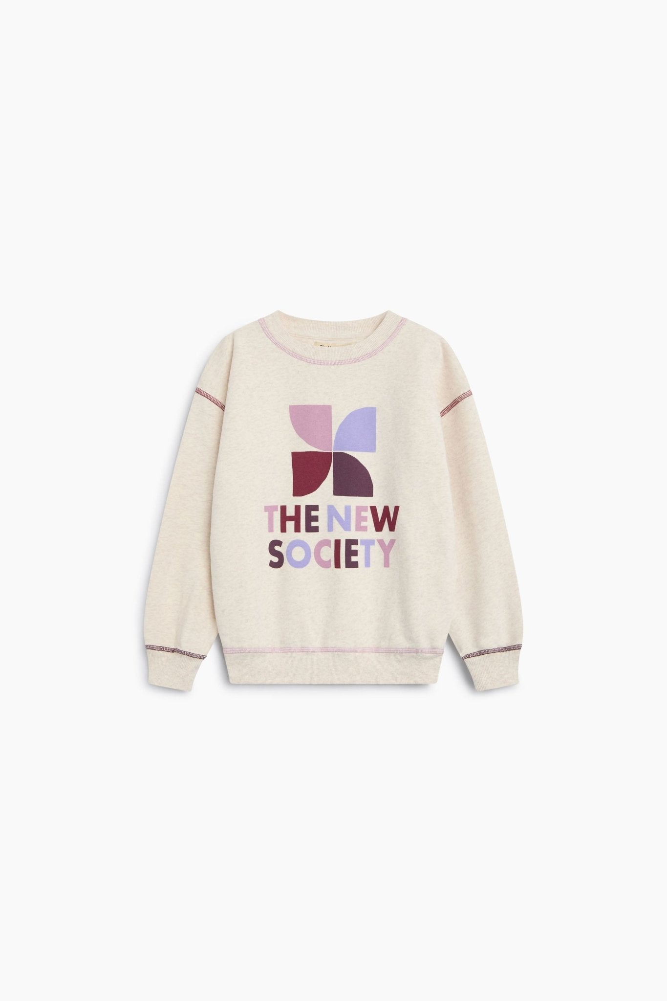 TNS Logo Sweatshirt Whisper White Melange Multicolor van The New Society | Kids Conceptstore Le Fanfare