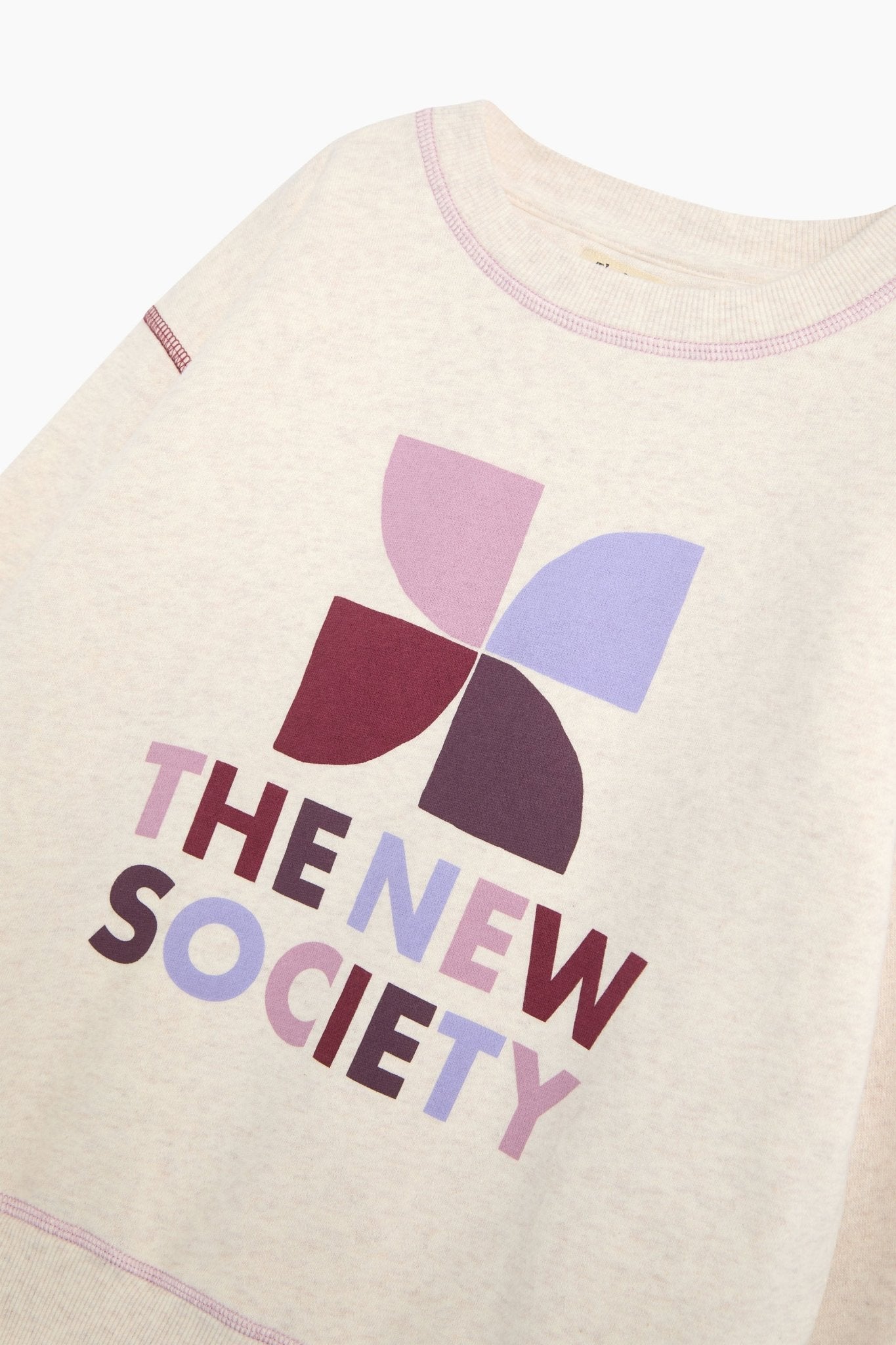 TNS Logo Sweatshirt Whisper White Melange Multicolor van The New Society | Kids Conceptstore Le Fanfare