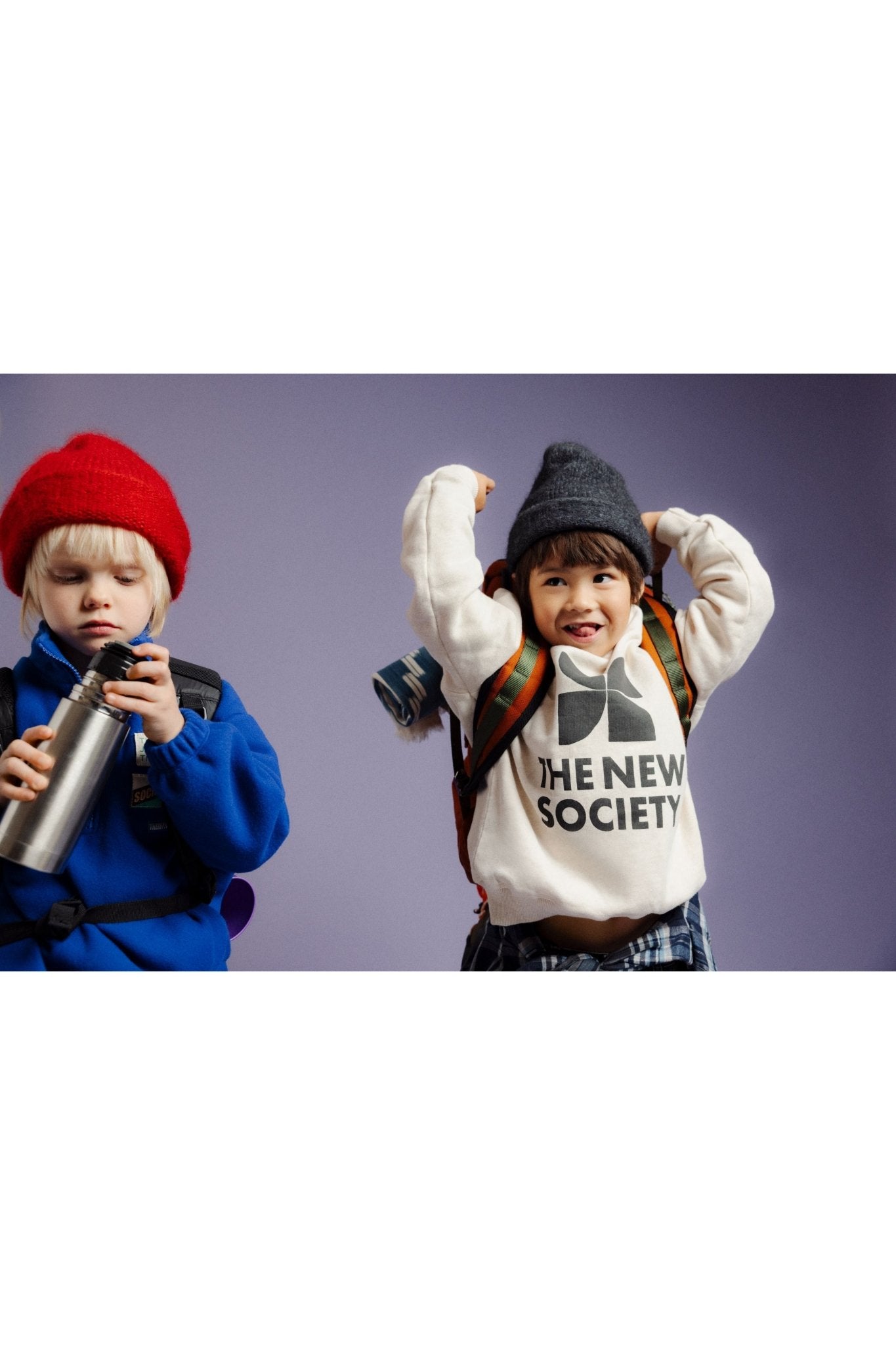 TNS Logo Sweatshirt Whisper White Melange van The New Society | Kids Conceptstore Le Fanfare