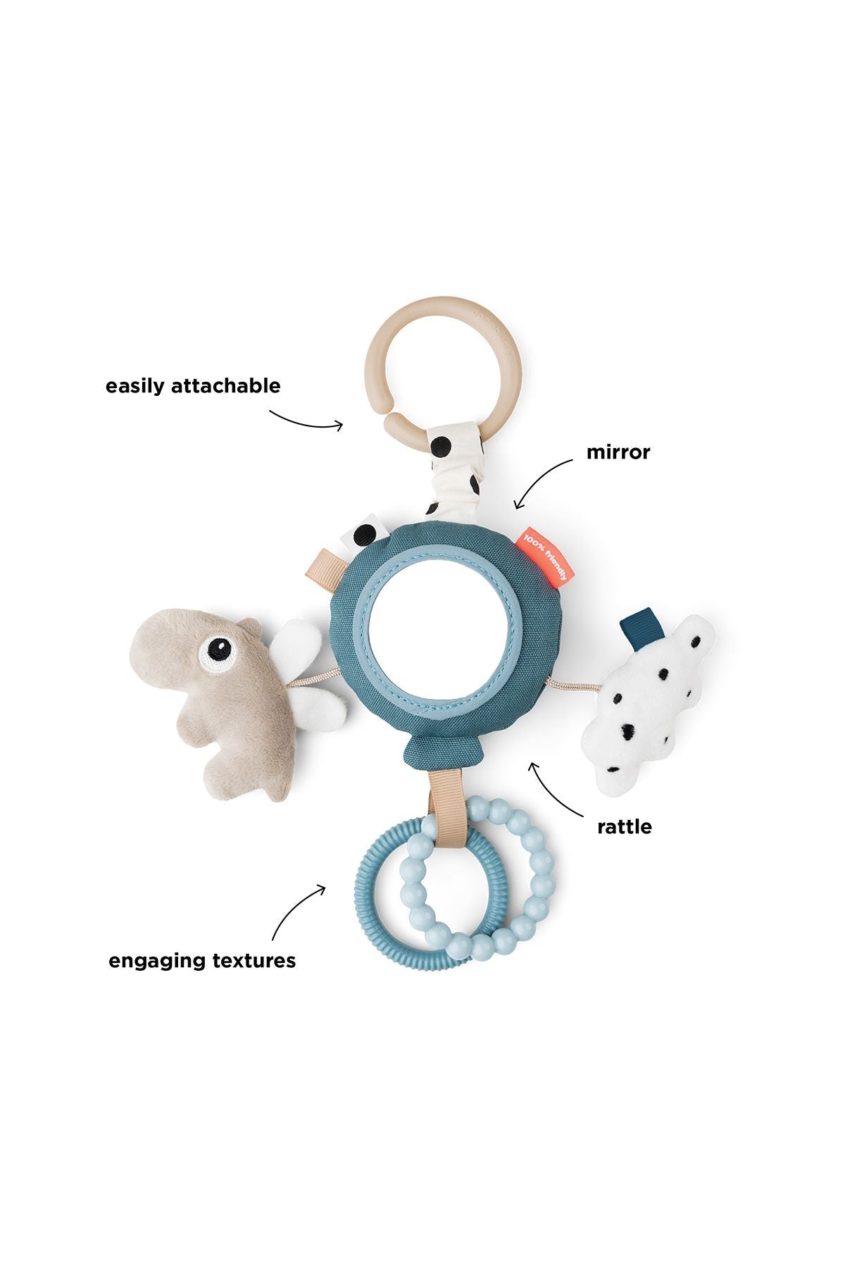 To go activity mirror | Happy clouds - Blue van Done by Deer | Kids Conceptstore Le Fanfare