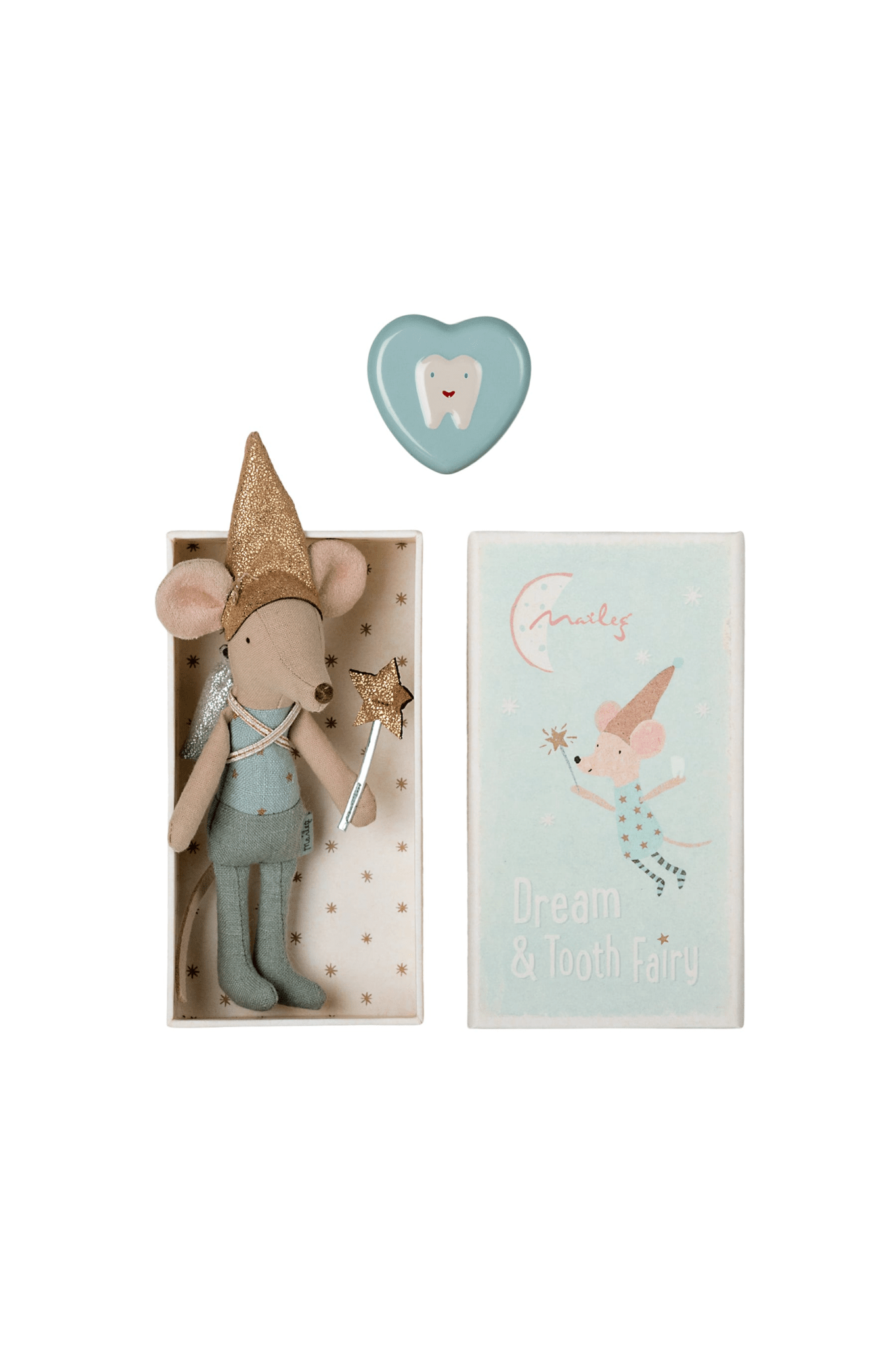 Tooth Fairy Mouse In Matchbox, Blue van Maileg | Kids Conceptstore Le Fanfare