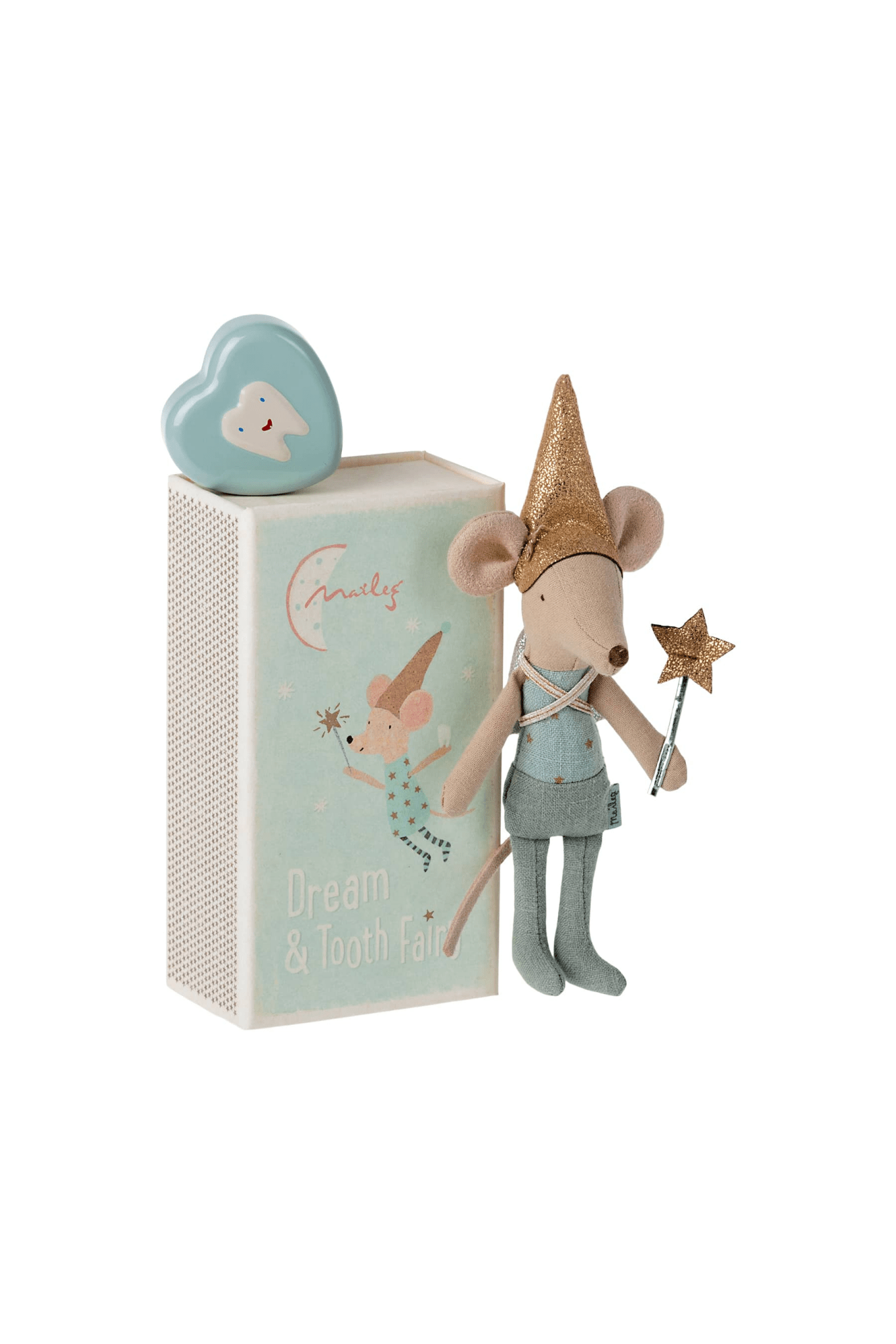 Tooth Fairy Mouse In Matchbox, Blue van Maileg | Kids Conceptstore Le Fanfare