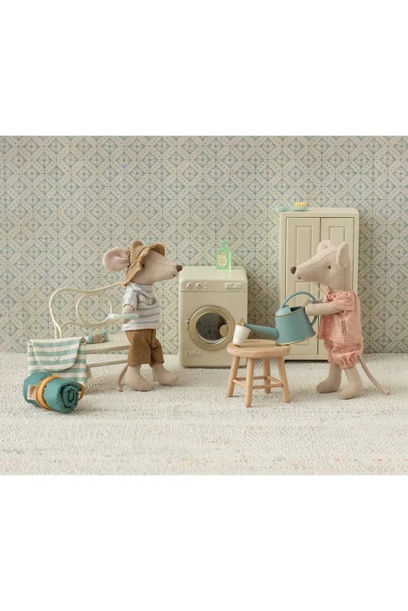 Toothbrush set in bag, Mouse - Blue stripe van Maileg | Kids Conceptstore Le Fanfare