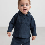 Tovas - Chambray - Dark Blue Stripe van MarMar Copenhagen | Kids Conceptstore Le Fanfare