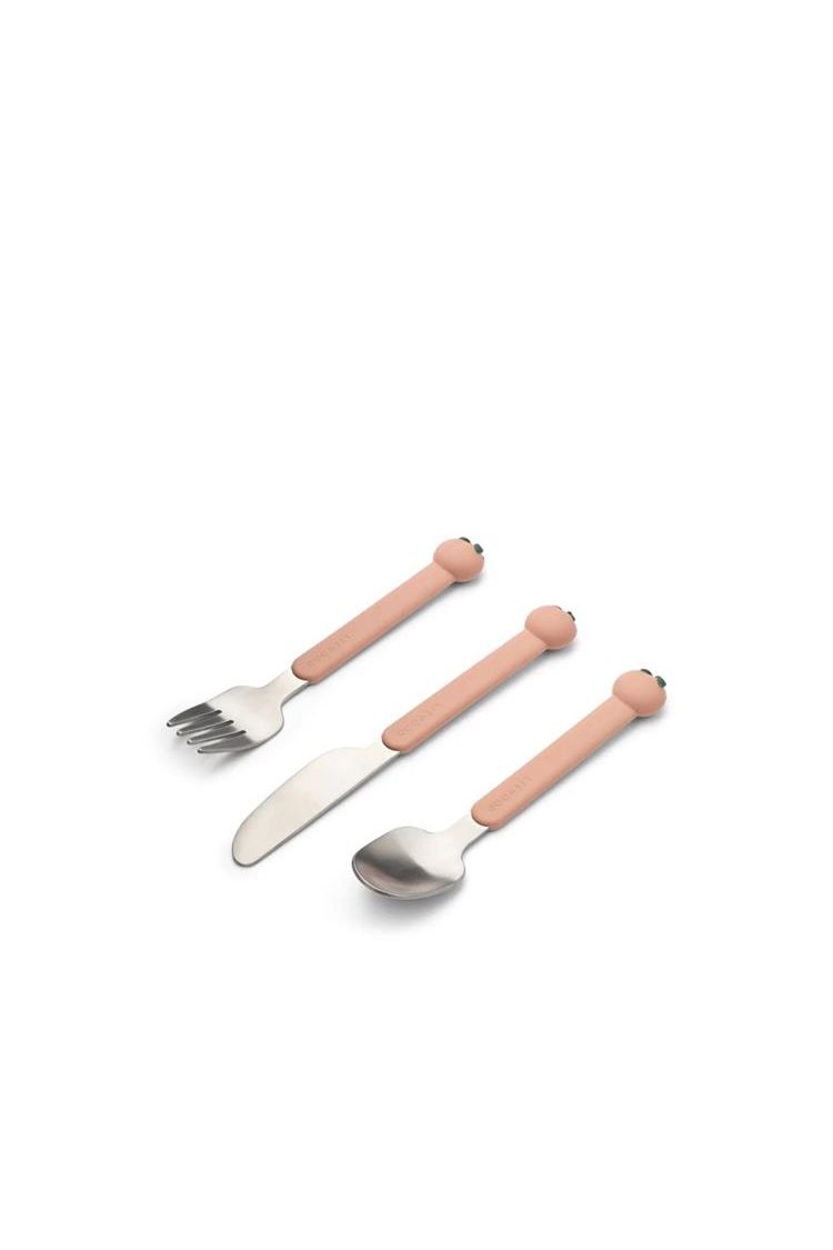 Tove Peach Cutlery Set - Peach - Pale tuscany multi mix van Liewood | Kids Conceptstore Le Fanfare