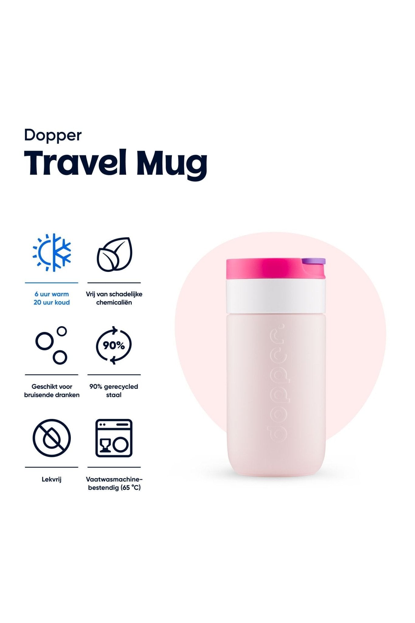Travel Mug (300 ml) - Berry Pink van Dopper | Kids Conceptstore Le Fanfare