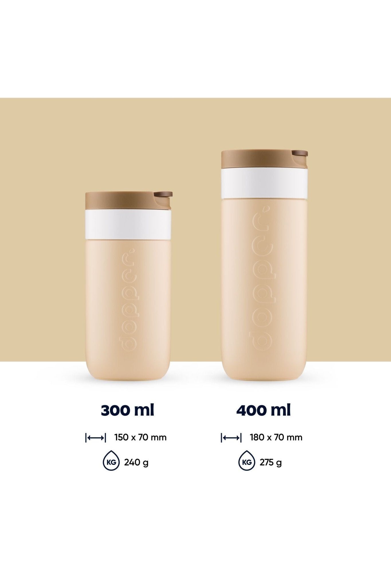 Travel Mug (300 ml) - Earthy Brown van Dopper | Kids Conceptstore Le Fanfare