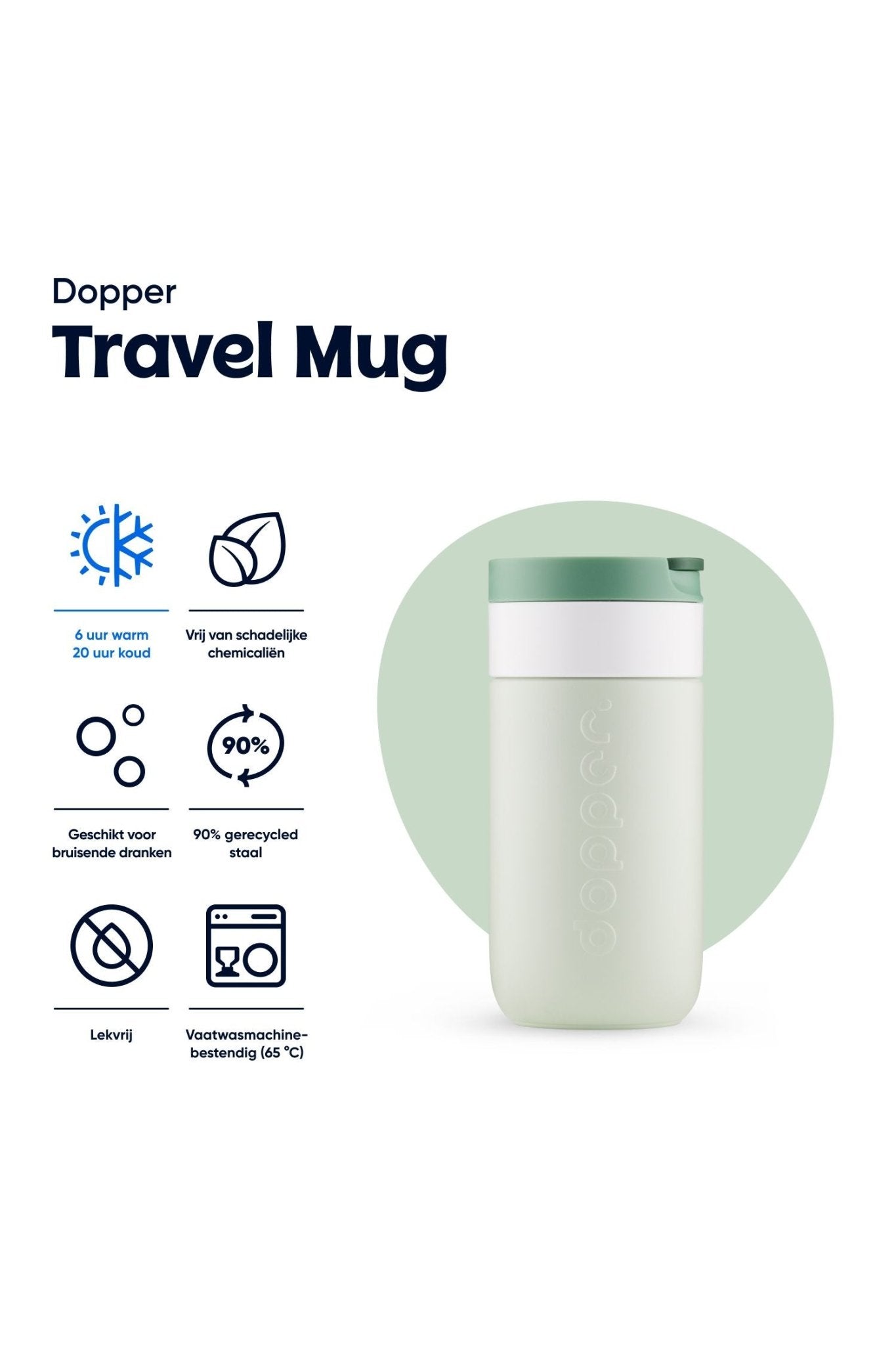 Travel Mug (300 ml) - Forest Green van Dopper | Kids Conceptstore Le Fanfare