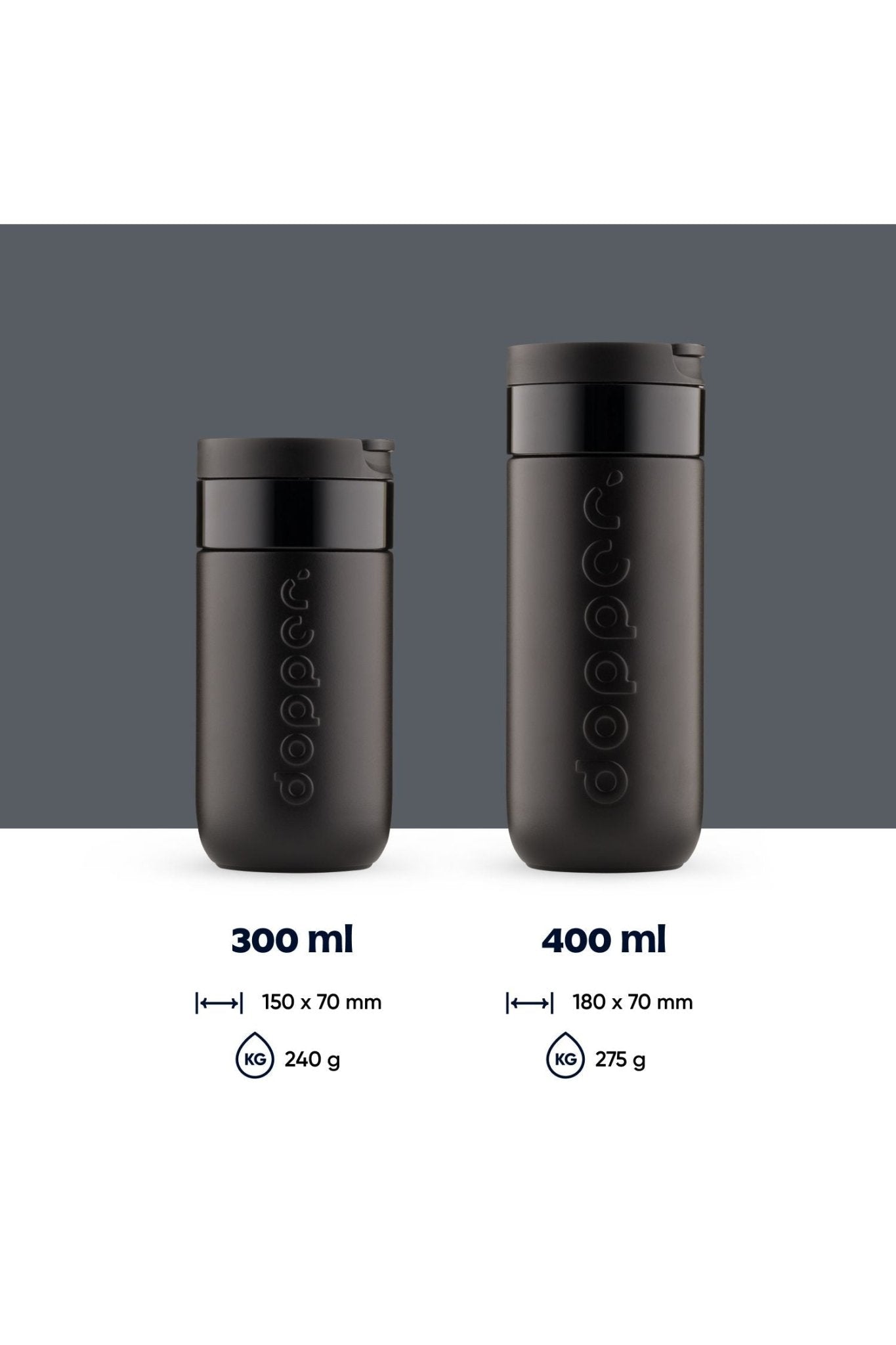 Travel Mug (400 ml) - Blazing Black van Dopper | Kids Conceptstore Le Fanfare