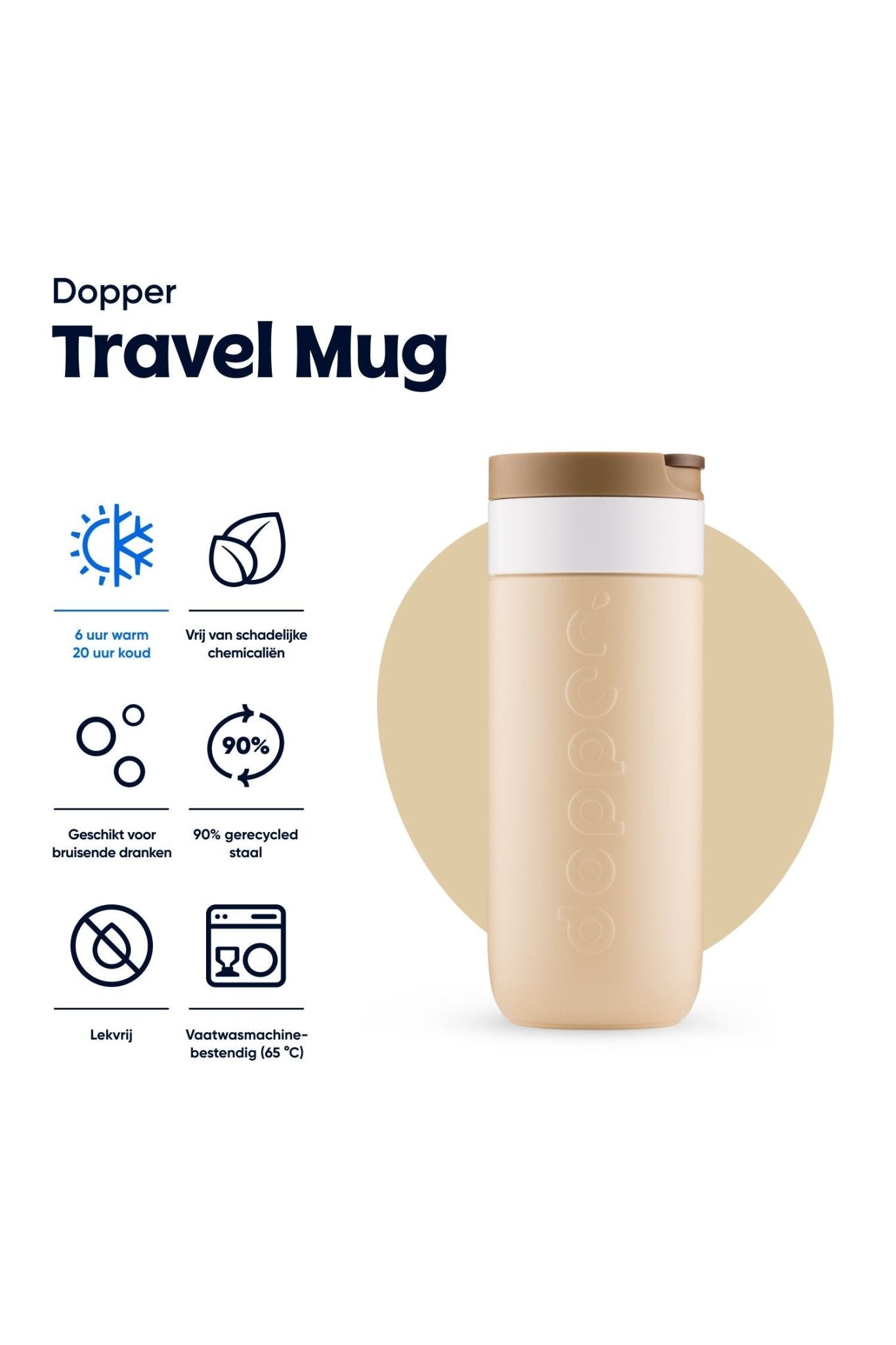 Travel Mug (400 ml) - Earthy Brown van Dopper | Kids Conceptstore Le Fanfare