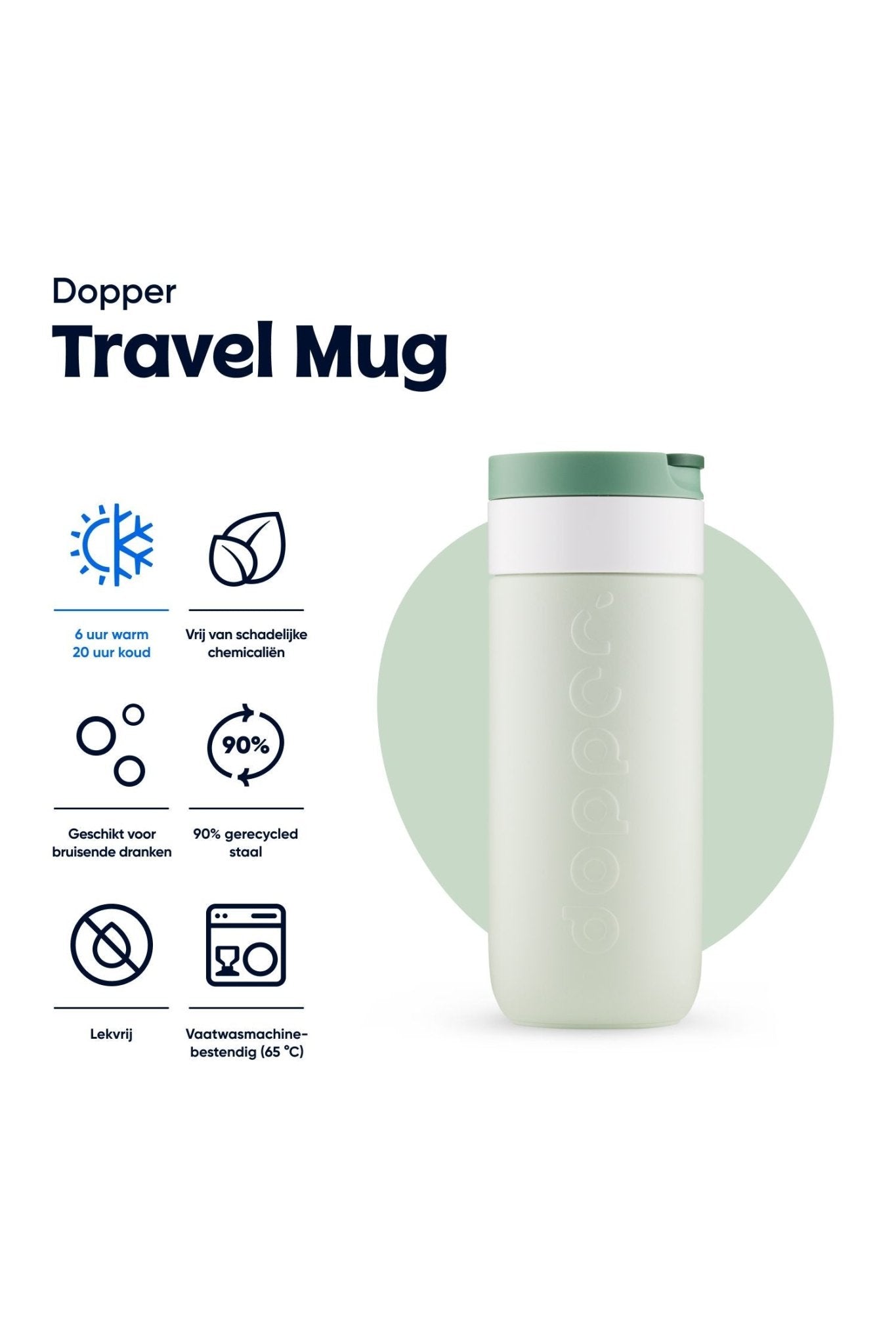 Travel Mug (400 ml) - Forest Green van Dopper | Kids Conceptstore Le Fanfare