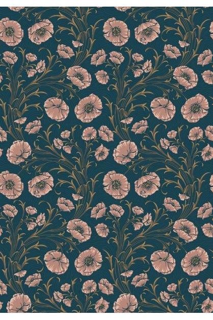 Treasured - Poppy Flow - Black van Boråstapeter | Kids Conceptstore Le Fanfare