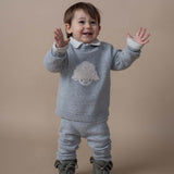 Trig Merino Wool Trousers - Soft Grey Melange van Donsje Amsterdam | Kids Conceptstore Le Fanfare