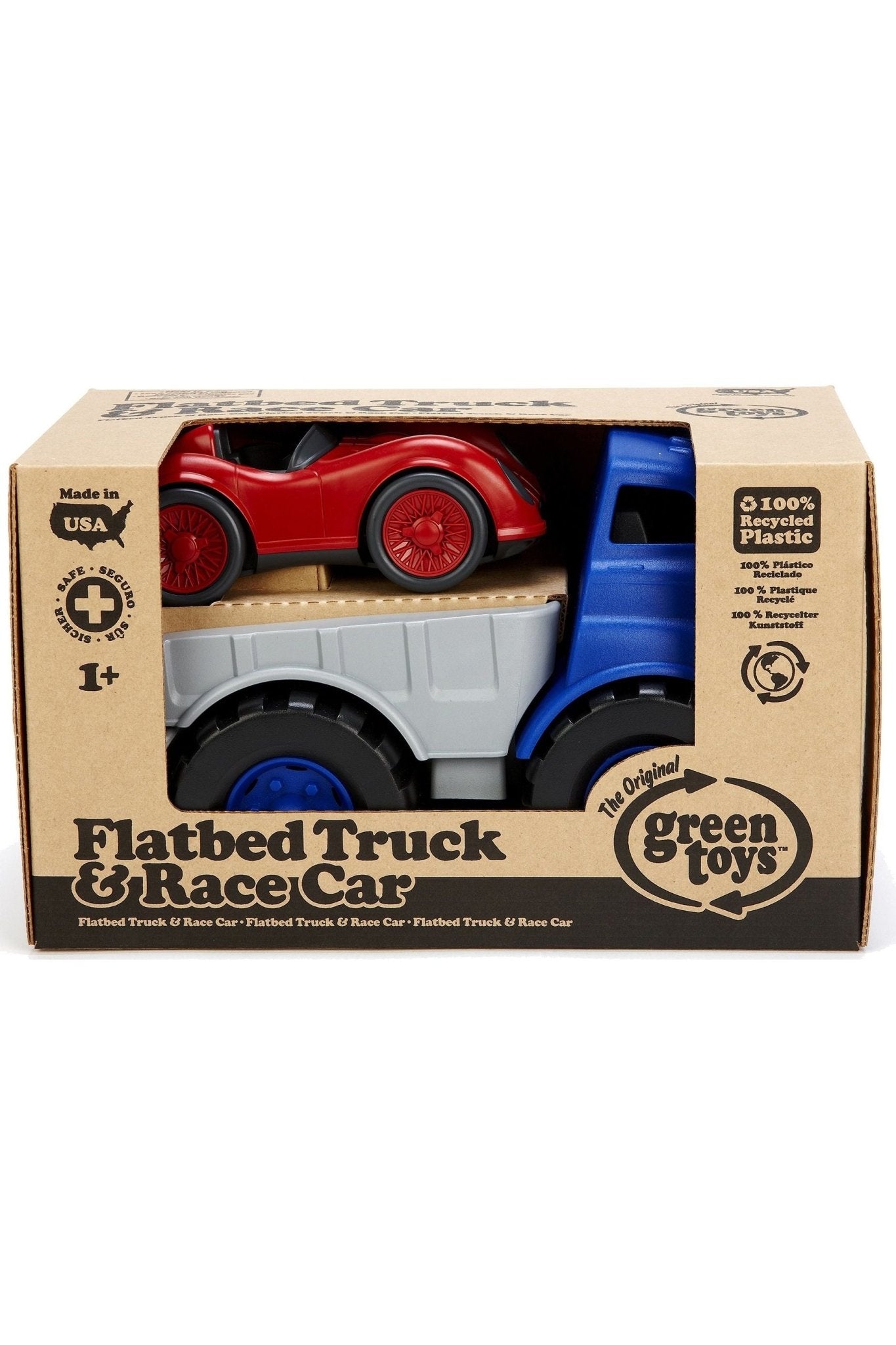 Truck met racewagen - gerecycled van Green Toys | Kids Conceptstore Le Fanfare