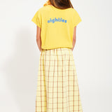 Piupiuchick T-Shirt Yellow With Multicolor Wave Print