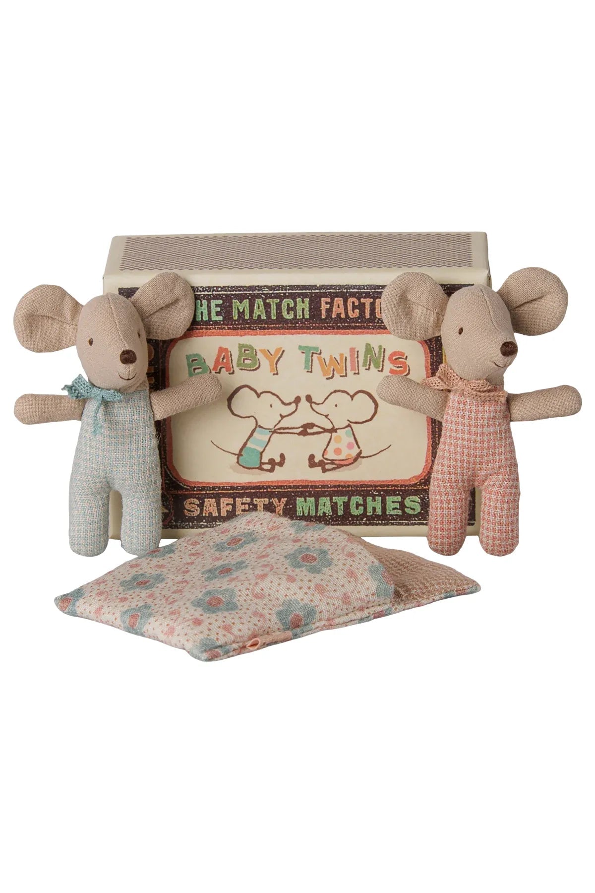 Twins, Baby mice in matchbox - Checker van Maileg | Kids Conceptstore Le Fanfare