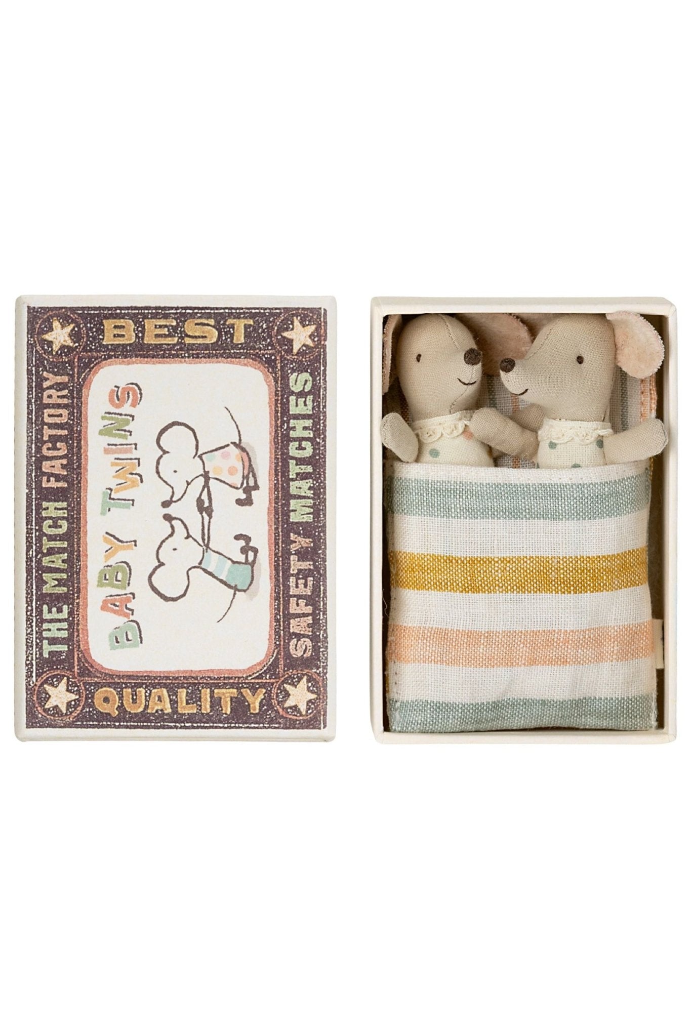 Twins, Baby Mice In Matchbox van Maileg | Kids Conceptstore Le Fanfare