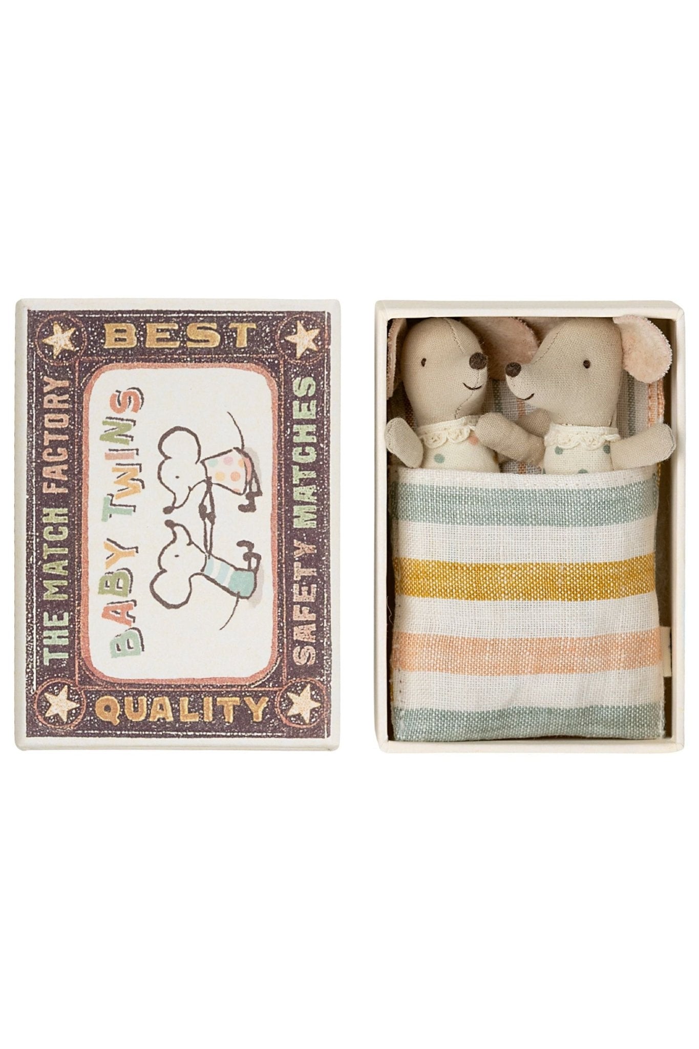 Twins, Baby Mice In Matchbox van Maileg | Kids Conceptstore Le Fanfare