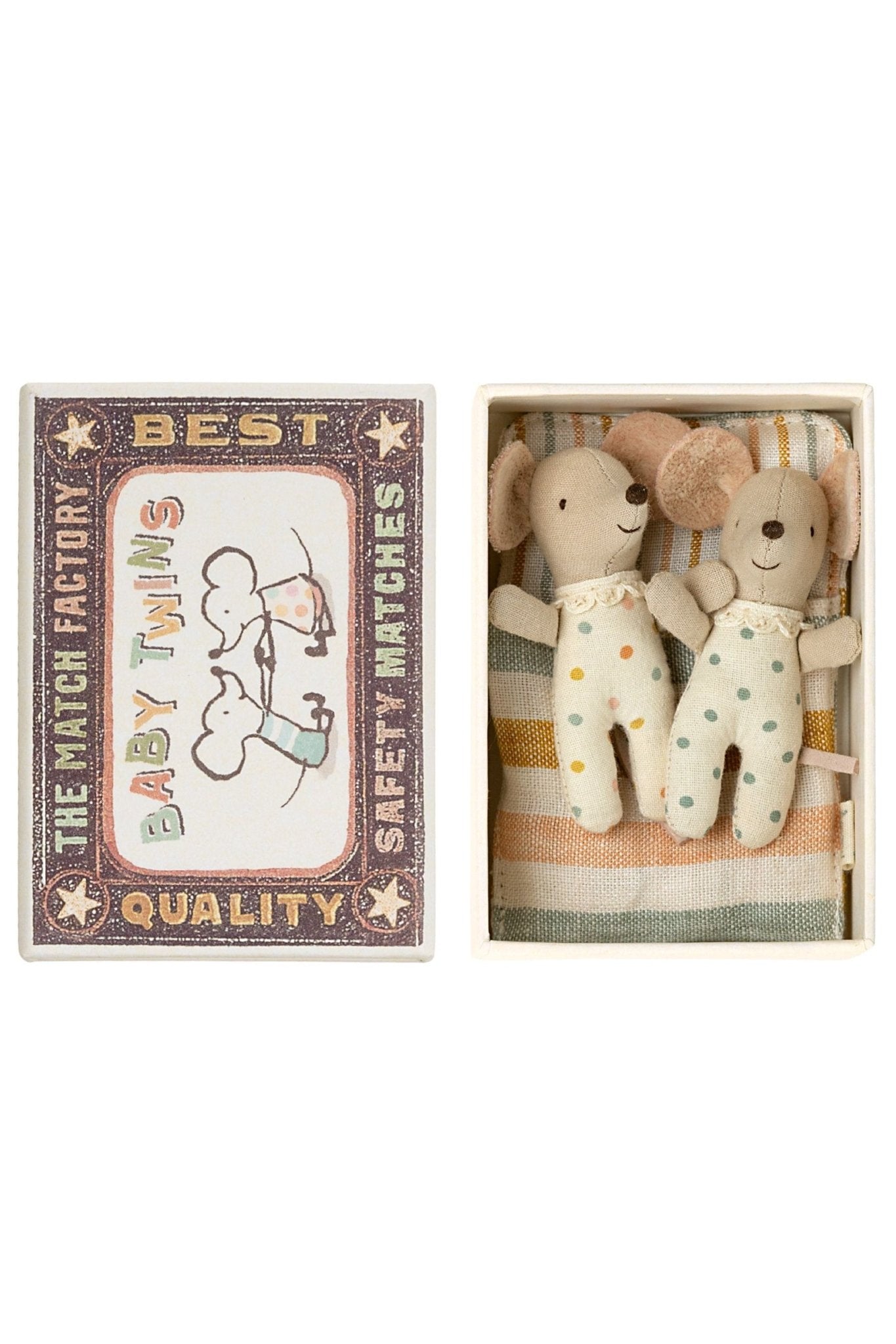 Twins, Baby Mice In Matchbox van Maileg | Kids Conceptstore Le Fanfare