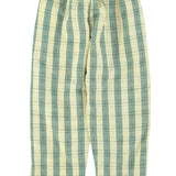 unisex trousers - light yellow checkered